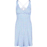 Dámské šaty NORDBLANC V-NECK NBSLD7804 MODRÁ/BÍLÁ 38