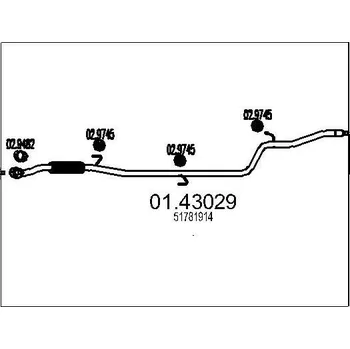 Výfuková trubka Výfuková trubka MTS 01.43029