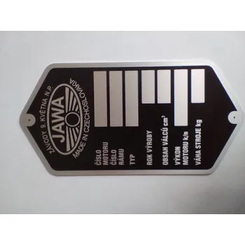 Motor pro motocykl Štítek rámu Jawa 250-350 panelka, kyvačka