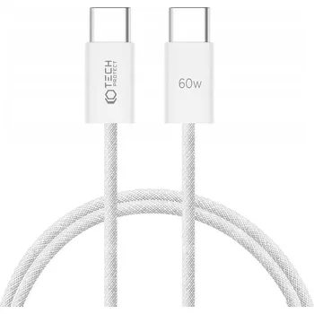 Datový kabel Datový kabel Tech-Protect Ultraboost USB-C na USB-C, 3A PD 60W 1m bílý