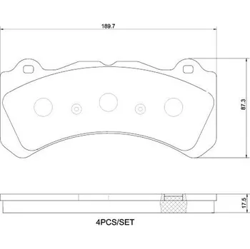 Brzdová destička Sada brzdových destiček, kotoučová brzda BREMBO P 86 034