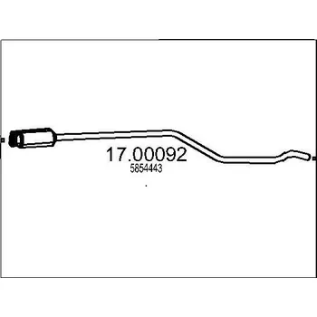 Filtr pevných částic Filtr pevnych castic, vyfukovy system MTS 17.00092