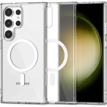 Pouzdro na mobilní telefon Kryt Samsung Galaxy S23 Ultra Tech-Protect FlexAir Hybrid MagSafe transparentní