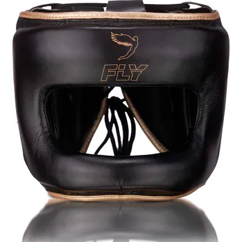 Chránič hlavy na box a bojový sport Helma s chráničem nosu Fly Superbar X - zlatá / černá