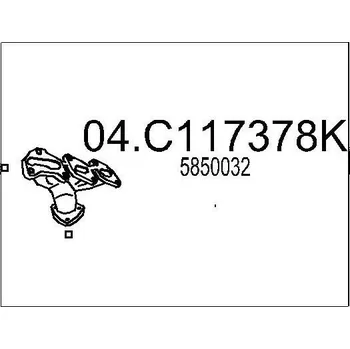 Výfuková trubka Výfuková trubka MTS 04.C117378K