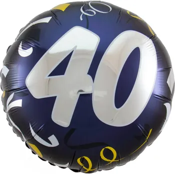 Balónek Folat Balonek fóliový číslo 40 modrý, 45 cm