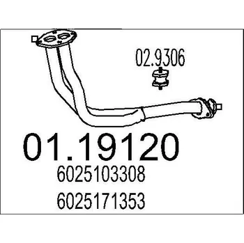 Výfuková trubka Výfuková trubka MTS 01.19120