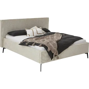 Postel Krémová čalouněná dvoulůžková postel Meise Möbel Riva 180 x 200 cm