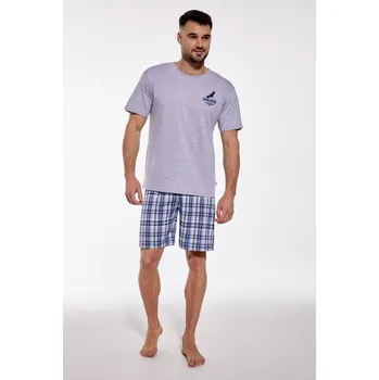 Pánské pyžamo Cornette pyžamo pánské 326/164 Canyon - šedá, M (Pánské bavlněné pyžamo Cornette s krátkým rukávem)