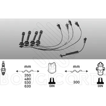 Auto elektroinstalace Zapalovací kabely TOYOTA CELICA 2.0 4WD 153kW