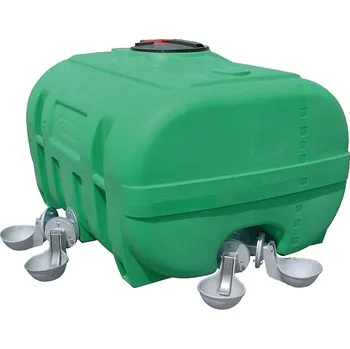 CEMO Plastový sud pro pastviny obdélníkový, zelený, 1.000 l(8885)