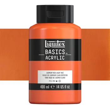Vodová barva Akrylová barva Liquitex Basics - Cadmium Red Light Hue Balení: 400 ml
