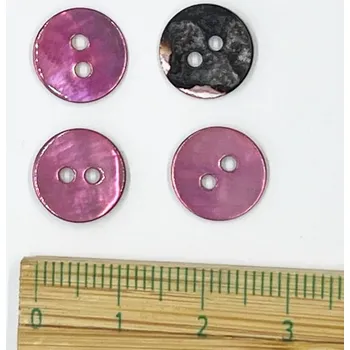 Knoflík Knoflík ozdobný perleťový 11mm růžovofialová