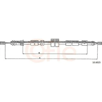 Lanko parkovací brzdy Tažné lanko, parkovací brzda COFLE 10.6025