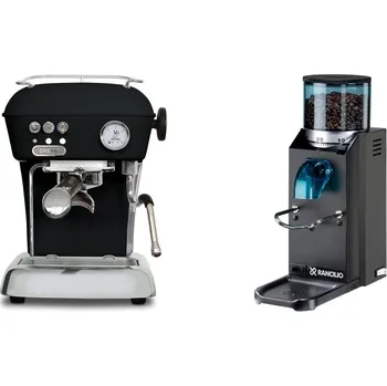 Kávovar Ascaso Dream ONE, Dark Black + Rancilio Rocky Doserless, black