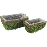 Květináč k osázení, 2ks P1637 - 22x13x10 cm