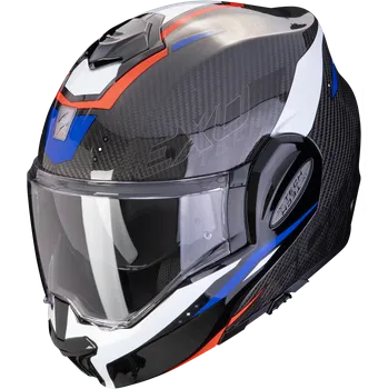 Helma na motorku Scorpion exo-tech evo carbon rover černo/červeno/modrá xs