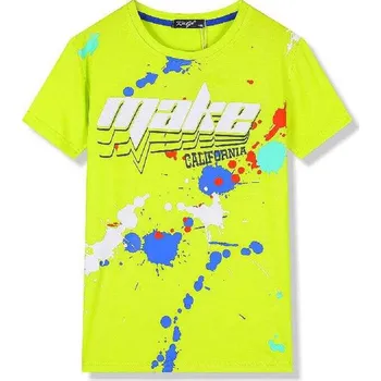 Chlapecké tričko CHLAPECKÉ TRIČKO S KRÁTKÝM RUKÁVEM FV0271 NOVINKA Barva: Zelinkavá, Velikost: 152