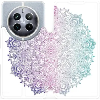 Pouzdro na mobilní telefon Flipové pouzdro Mobiwear - Realme 12 Pro Plus 5G - M008S Mandala (Knížkové flip pouzdro, obal, kryt na mobil Realme 12 Pro Plus 5G - M008S Mandala, materiál Umělá kůže + TPU - ochrana 360°, stojánek, silikonová vanička, magnetické zavírání)