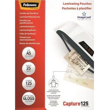 Laminátor FELLOWES Laminovací fólie, lesklá, 125 micron, A5, FELLOWES ,balení 25 ks 23743