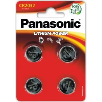 Článková baterie Baterie Panasonic Lithium Power CR2032 4 ks.