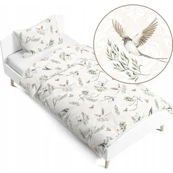 Povlečení Dětské bavlněné povlečení 140x200 cm BABYMAM PREMIUM - Vlaštovky