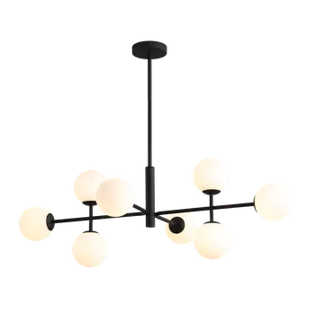 ACB Iluminacion Zavěsné svítidlo DORIS, š. 95 cm, 8xG9 7W Barva: Černá