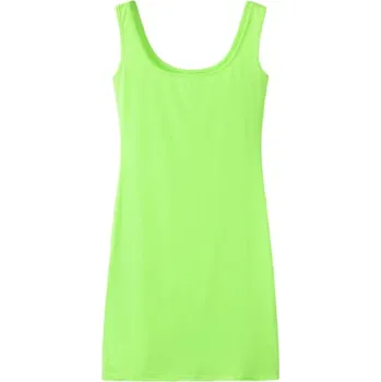 Dámské šaty Dámské sexy mini šaty - jednobarevné v jednoduchém střihu Barva: zelená, Velikost: L