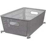 Orion L - Univerzální košík NESTA, vysunovací klapky pro stohování, šedý, 28 x 23 x 12 cm