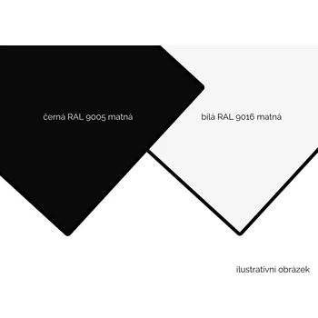 Plexisklo ZenitBOND 3mm Al 0,21 černý mat RAL9005 / bílý mat RAL9016 1500 x 3050 mm