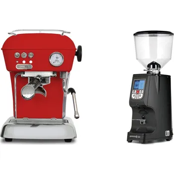 Kávovar Ascaso Dream ONE, Love Red + Eureka Atom Specialty 65, black