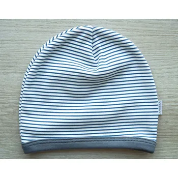 Kojenecká čepice AMÁLKA Bavlněná čepička saporka, pruhy Velikost: 56-62