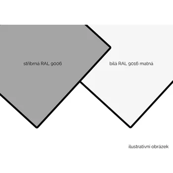 Plexisklo ZenitBOND 3mm Al 0,12 stříbrný RAL9006 / bílý mat RAL9016 1220 x 3050 mm