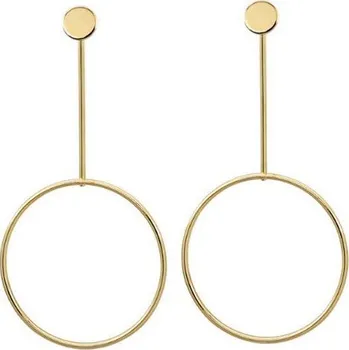 Náušnice Flamenco Mystique Elegantní Visací Kruhové Náušnice, Hypoalergenní, Bez Niklu a Chromu