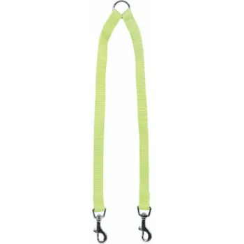 Vodítko pro psa Zolux ZOLUX Dvojité nylonové vodítko 15 mm/40 cm, barva akvamarín