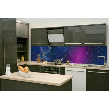 Tapeta DIMEX | Fototapeta do kuchyně Hvězdokupa KI-260-237 | 260 x 60 cm | modrá, fialová + Samolepicí fototapeta za kuchyňskou linku DIMEX Hvězdokupa v šíři 260 cm