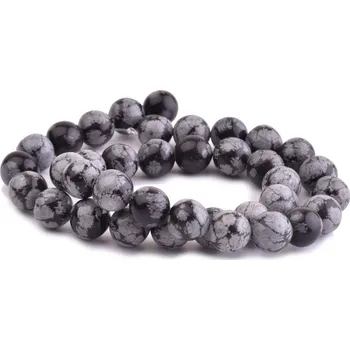 Drahý kámen Obsidián vločkový 10mm