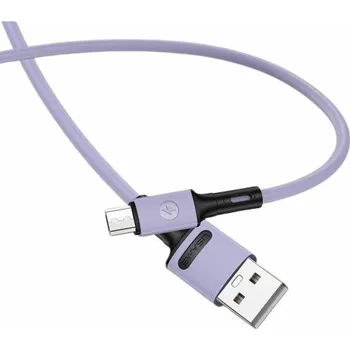 Datový kabel Usams USB-A - microUSB USB kabel 1 m fialový (69870-uniw)