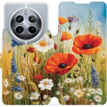 Pouzdro na mobilní telefon Flipové pouzdro Mobiwear - Realme 12 Pro Plus 5G - VP43S Letní louka (Knížkové flip pouzdro, obal, kryt na mobil Realme 12 Pro Plus 5G - VP43S Letní louka, materiál Umělá kůže + TPU - ochrana 360°, stojánek, silikonová vanička, magnetické zavírání)