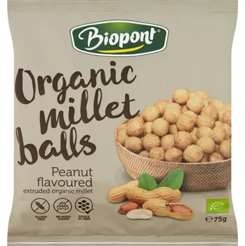 Bezlepkové křupky s arašídovým máslem BIO 75 g