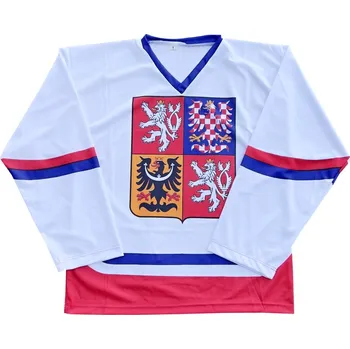 Pánské tričko Hokejový dres ČR- Bilý Velikost: XL