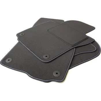 autokoberec Textilní autokoberce Mercedes Benz ML II W164 (2005 - 2011) s fixací - Standard Bílá nit