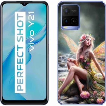 Pouzdro na mobilní telefon Gelový kryt mmCase na Vivo Y21/Y21s/Y33s - motýlí žena 1