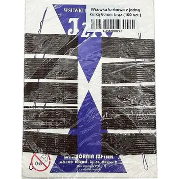 Waved ball-ended hair grip - 60 mm 100 ks