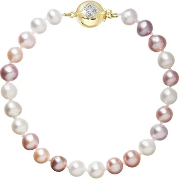 Náušnice Perlový náramek z říčních perel se zapínáním ze 14 karátového zlata 923004.3/9270A multi