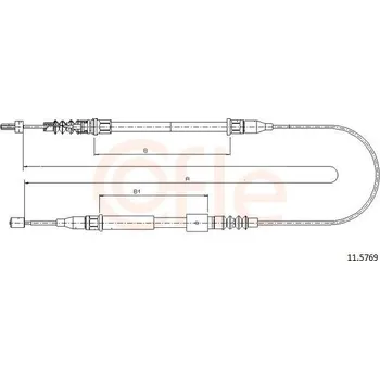 Auto-moto Tažné lanko, parkovací brzda COFLE 11.5769