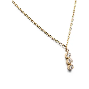 Náhrdelník Stuchlík zlatý náhrdelník 3 zirkony 2386