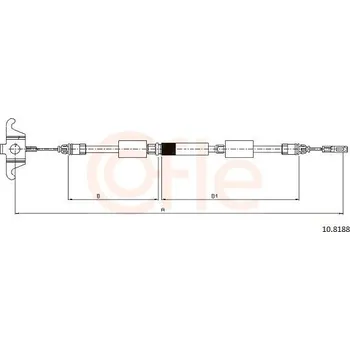 Brzdový systém Lanovod parkovací brzdy COFLE 10.8188