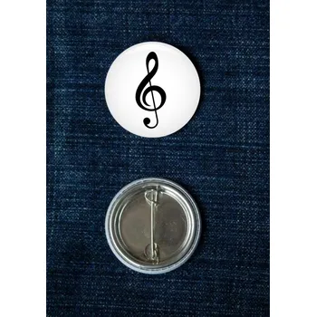 eNoty.eu Placka 37mm (odznak) - bílá - HOUSLOVÝ KLÍČ