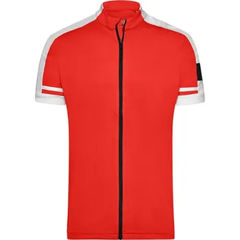 Pánská móda James&amp;Nicholson Pánský cyklistický dres JN454 Red XXL